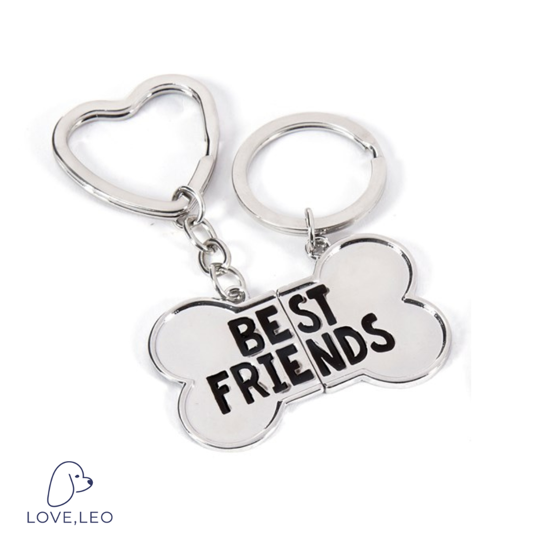 The Best Dog Best Friend Keychain Set