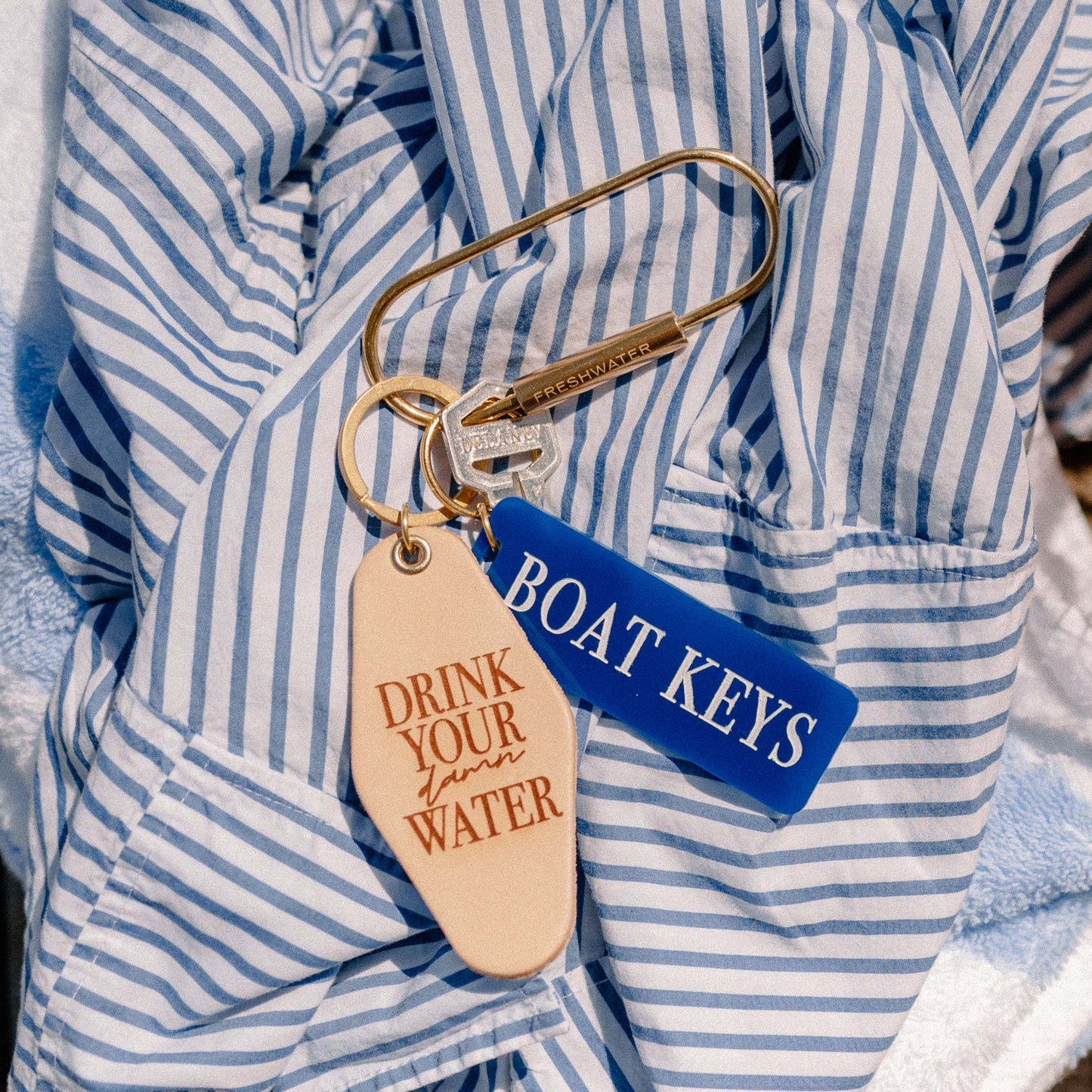 Hold onto your keys with ease with our Brass Oval Key Ring. This solid brass key ring is the perfect add-on to our handcrafted keychains and features a screw lock to keep all of your keys secured.