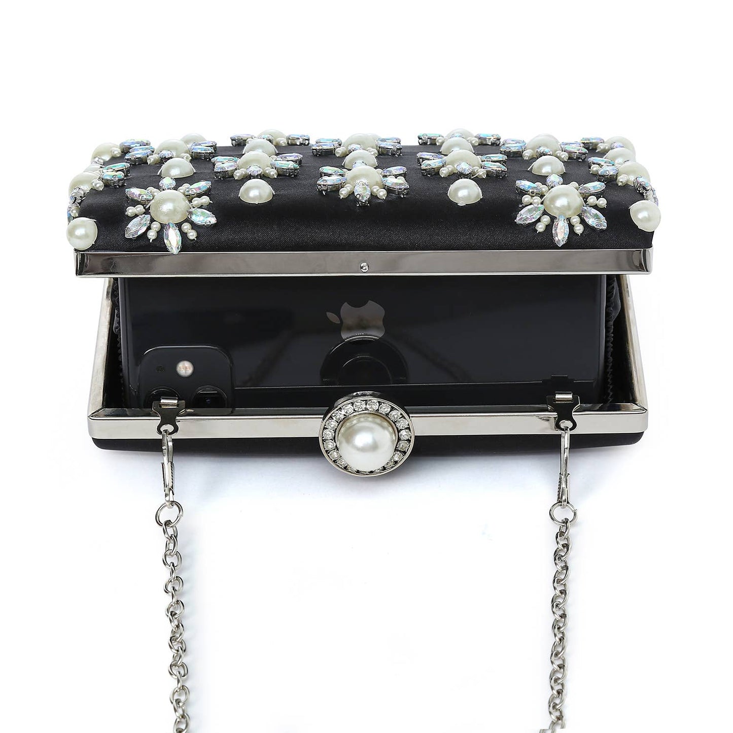 Christina Crystal and Pearl Clutch