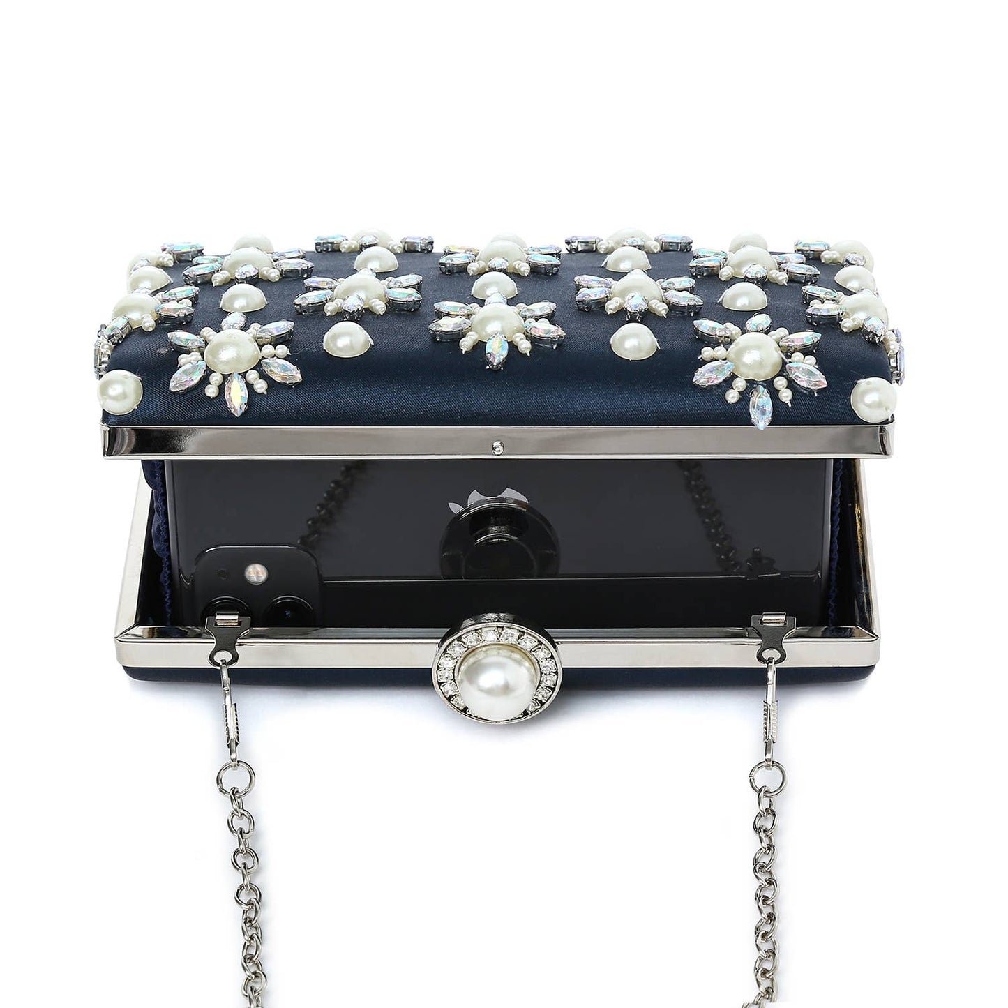 Christina Crystal and Pearl Clutch